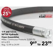 1/4 and 1/2 in. NPTM Hydraulic Hose Assemblies - From $9.69 (Up to 25% off)