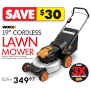 Work 19" Cordless Lawn Mower - $349.97 ($30.00 Off)