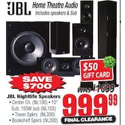 JBL Theatre Audio W/ Speakers & Sub  - $999.99 ($700.00 off)