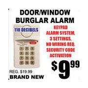 Door/Window Burglar Alarm - $9.99