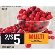 Cranberries - 2/$5.00