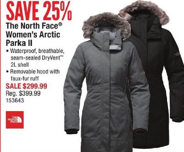 the north face w arctic parka ii