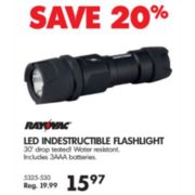 LED Indestructible Flashlight - $15.97 (20% off)