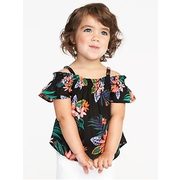 Floral Off-the-shoulder Crepe Top For Toddler Girls - $17.50 ($2.44 Off)