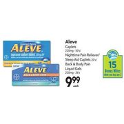 Aleve Caplets 220mg / Nighttime Pain Reliever/ Sleep Aid Caplets / Back & Body Pain Liquid Gels 220 mg  - $9.99