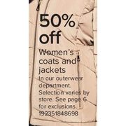 Women's Coats and Jacketes - 50% off