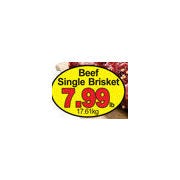 Beef Single Brisket - $7.99/lb