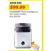Cuisinart Pure Indulgence Ice Cream Maker - $99.99 ($30.00 off)
