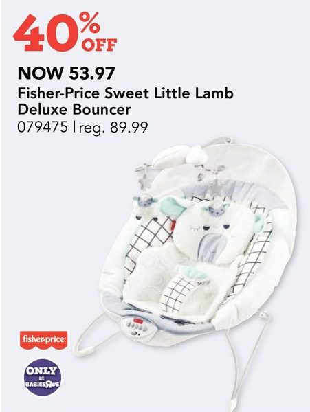 fisher price sweet little lamb deluxe bouncer