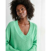 Aerie Chenille V-Neck Oversized Sweater - $23.98 ($35.97 Off)