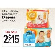 Little Ones by Compliments Diapers - 2/$15.00