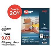 Avery Shipping Labels - From $9.03 (20% off)