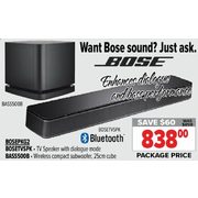 Bose TV Speaker With Dialogue Mode, Wireless Compact Subwoofer - $838.00 ($60.00 off)