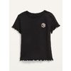 Short-Sleeve Lettuce-Edged Graphic T-Shirt For Girls - $10.97 ($9.02 Off)