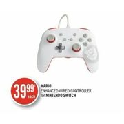 Mario Enhanced Wired Controller For Nintendo Switch - $39.99
