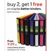 Staples Better Binders - From $9.29 (Buy 2, Get 1 Free)
