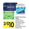 Bubly Sparkling Water, Montellier Sparkling Water Or Propel Electrolyte Water  - 2/$10.00