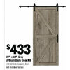 37" x 84" Grey Artisan Barn Door Kit - $433.00