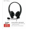 Vital Wired Comfort USB Headset  - $24.99
