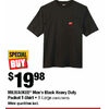 Milwaukee Men's Black Heavy Duty Pocket T-Shirt - $19.98