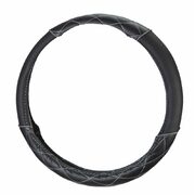Autotrends Black/Grey Steering Wheel Cover  - $15.99 (Up to 60% off)