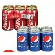 Coca-Cola, Pepsi Mini Cans or Tetley Tea - 2/$7.00