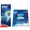 Oral-B Pro 1000 Recharegable Toothbrush, Crest 3DWhite Whitestrips Dental Whitening Kit or Whitening Emulsions + Bad Breath Germ K