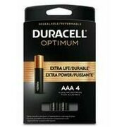 Duracell Optimum AA or AAA Alkaline Battery 4-Pack - 25% off