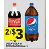 Coca-Cola or Pepsi Soft Drinks - 2/$3.00